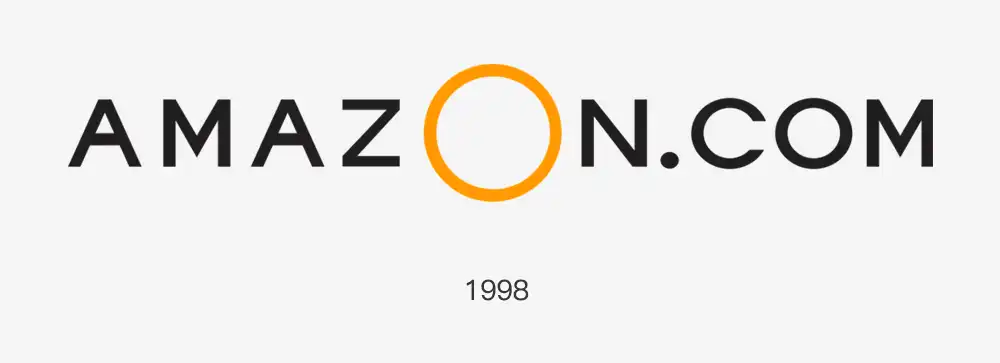 In 1998, Amazon introduced a new logo featuring prominent uppercase letters and incorporated a distinctive orange "O" in its brand name as a recognizable symbol.