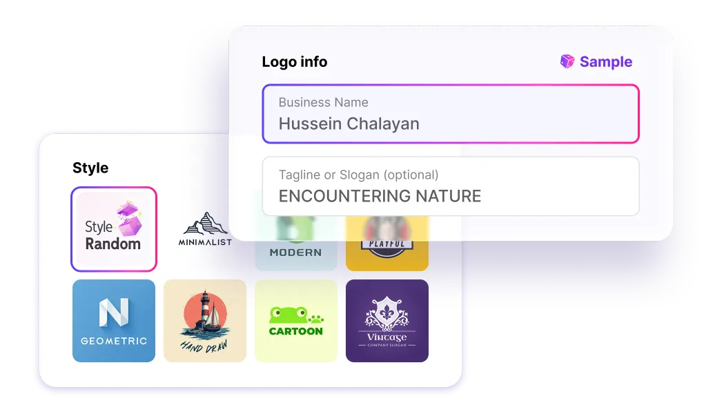 Enter brand name or text to create logo